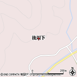 兵庫県丹波篠山市後川下周辺の地図