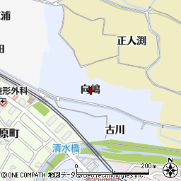 京都府亀岡市余部町向嶋周辺の地図