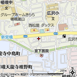 京都府京都市右京区嵯峨新宮町7周辺の地図