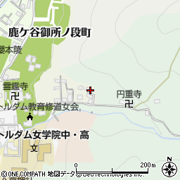 京都府京都市左京区鹿ケ谷御所ノ段町1-1周辺の地図