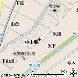 愛知県豊田市永覚町中山畑7周辺の地図