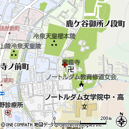 京都府京都市左京区鹿ケ谷御所ノ段町周辺の地図