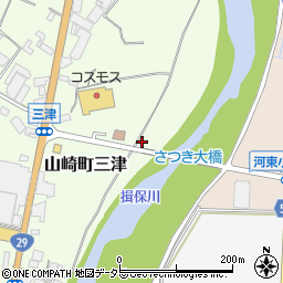 兵庫県宍粟市山崎町三津77周辺の地図