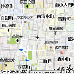 京都府京都市上京区天秤町周辺の地図