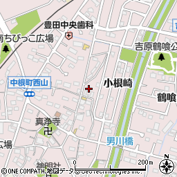 愛知県豊田市中根町町田116周辺の地図