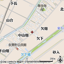 愛知県豊田市永覚町中山畑2周辺の地図
