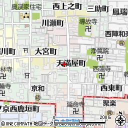 京都府京都市上京区天満屋町周辺の地図