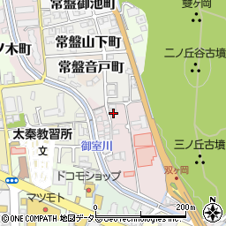 京都府京都市右京区常盤古御所町周辺の地図