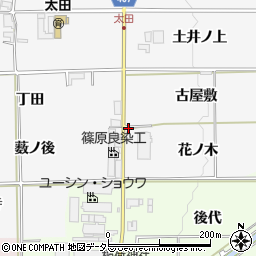 京都府亀岡市稗田野町太田花ノ木周辺の地図
