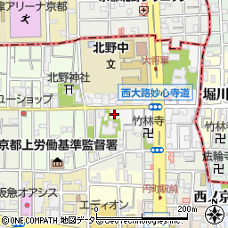 京都府京都市中京区西ノ京中保町周辺の地図
