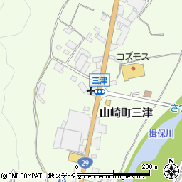 兵庫県宍粟市山崎町三津97周辺の地図