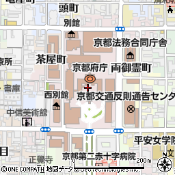 京都府庁府議会　議員団・控室府民クラブ周辺の地図