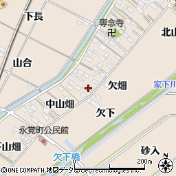 愛知県豊田市永覚町中山畑1周辺の地図