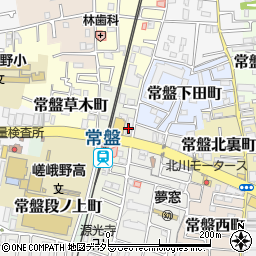 京都銀行常盤支店周辺の地図