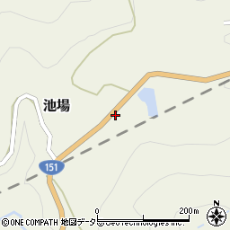愛知県新城市池場（池嶋）周辺の地図