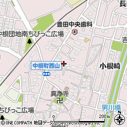 愛知県豊田市中根町町田49周辺の地図