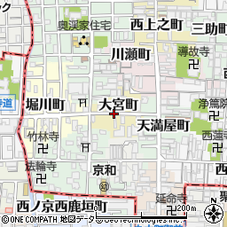 京都府京都市上京区大宮町周辺の地図