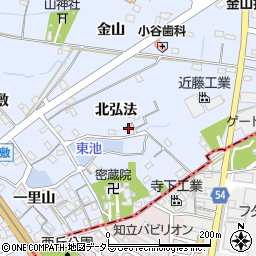 愛知県刈谷市一里山町北弘法10周辺の地図