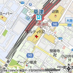 珈琲所 コメダ珈琲店 エルティ草津店周辺の地図