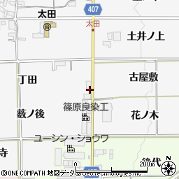 京都府亀岡市稗田野町太田丁田周辺の地図