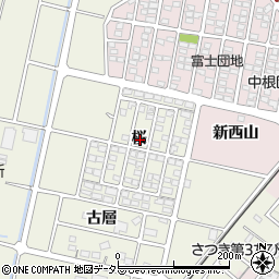 愛知県豊田市花園町桜周辺の地図