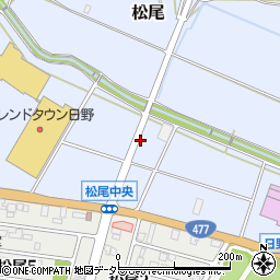滋賀県蒲生郡日野町松尾周辺の地図