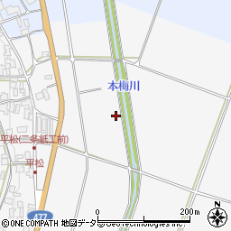 京都府亀岡市本梅町平松佃周辺の地図