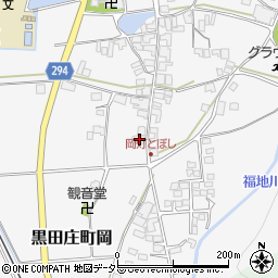 兵庫県西脇市黒田庄町岡553周辺の地図