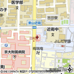 タイムズ京都近衛リハビリテーション病院駐車場周辺の地図