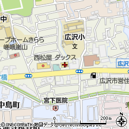 ダックス　嵯峨店周辺の地図