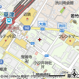三菱ＵＦＪ銀行草津支店周辺の地図