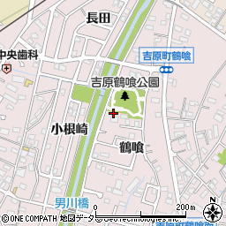 吉原鶴喰公園トイレ周辺の地図