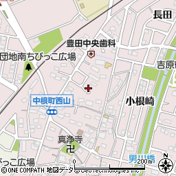 愛知県豊田市中根町町田46周辺の地図