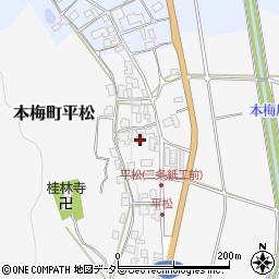 京都府亀岡市本梅町平松河原垣内周辺の地図
