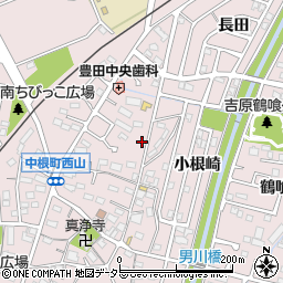 愛知県豊田市中根町町田61周辺の地図