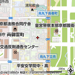 京都府京都市上京区中出水町周辺の地図