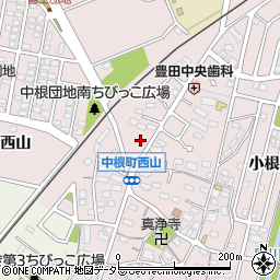 愛知県豊田市中根町町田28周辺の地図