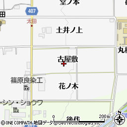 京都府亀岡市稗田野町太田古屋敷周辺の地図
