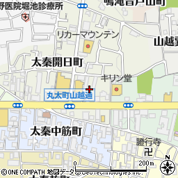 京都府京都市右京区太秦開日町13-5周辺の地図