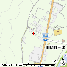 兵庫県宍粟市山崎町三津451周辺の地図