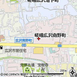 京都府京都市右京区嵯峨広沢南野町周辺の地図