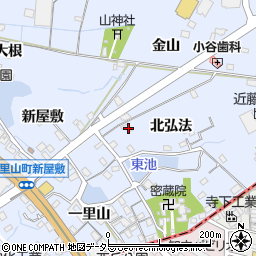 愛知県刈谷市一里山町北弘法周辺の地図