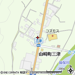 兵庫県宍粟市山崎町三津117周辺の地図
