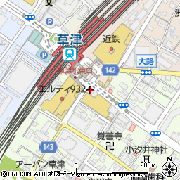 東進衛星予備校　草津駅東口校周辺の地図