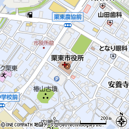 栗東市役所監査委員　事務局周辺の地図