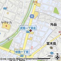 丸忠富木島店周辺の地図