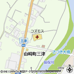 兵庫県宍粟市山崎町三津120周辺の地図