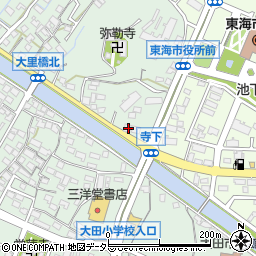 愛知県東海市大田町寺下87-5周辺の地図