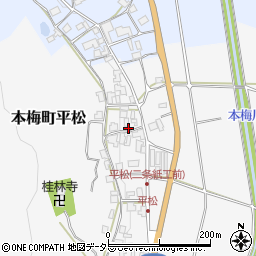 京都府亀岡市本梅町平松周辺の地図
