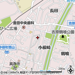 愛知県豊田市中根町町田105周辺の地図